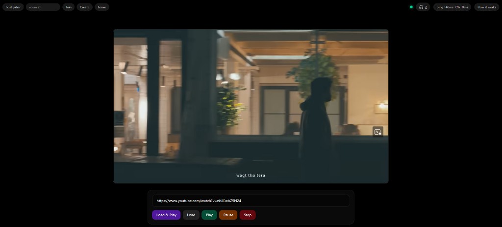 VibeSync — synced YouTube rooms: host controls, listeners, and sync metrics